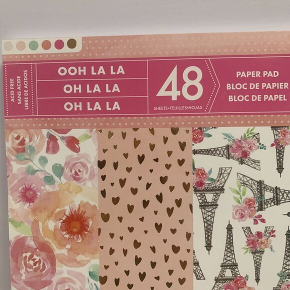 Craft Smith "OOh Lala" Paris Theme 12 x 12 Paper Pad Papercrafts Crafts #8 - Picture 2 of 16